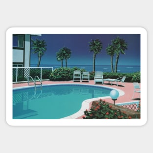 hiroshi nagai  - Swimming Pool by Hiroshi Nagai Sticker